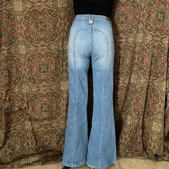 Authentic Bell Bottom Dittos. Light wash denim. - Picture 3 of 4